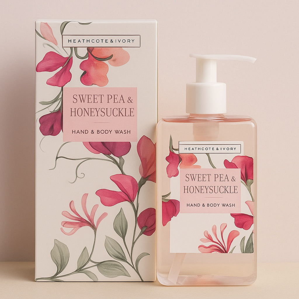 Heathcote & Ivory Płyn do mycia rąk i ciała Słodki Groszek i Wiciokrzew 250ml