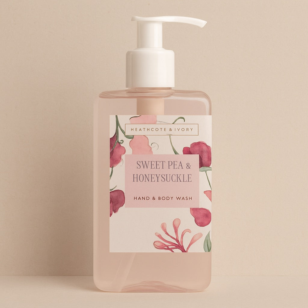 Heathcote & Ivory Płyn do mycia rąk i ciała Słodki Groszek i Wiciokrzew 250ml