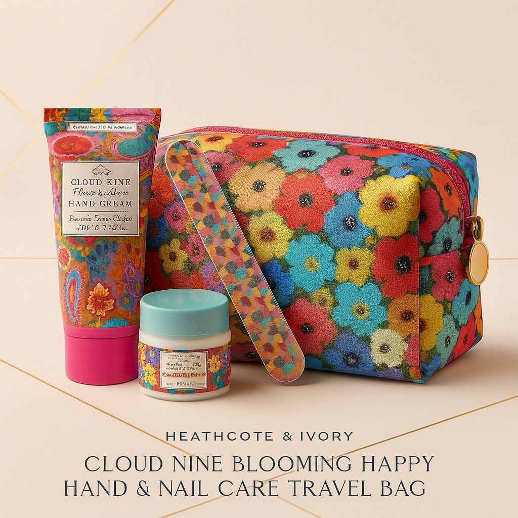 Zestaw do Pielęgnacji Dłoni z Kosmetyczką Heathcote & Ivory Cloud Nine Blooming Happy Hand & Nail Care
