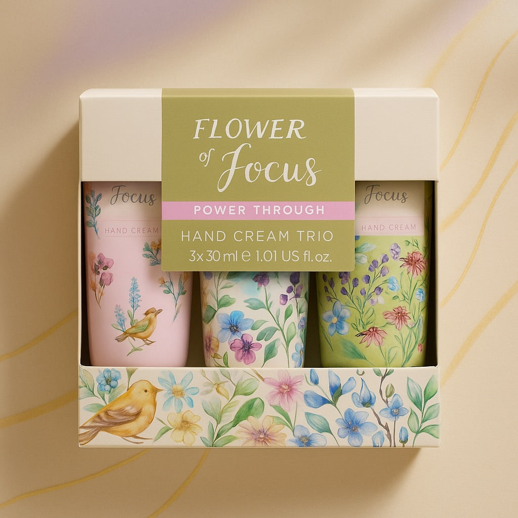 Zestaw Trio Kremów do rąk 3 x 30ml Heathcote & Ivory Flower of Focus