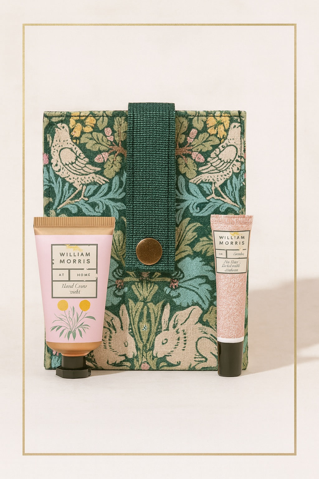 Zestaw Balsam do Ust i Krem do Rąk w Aksamitnej Eleganckiej Saszetce William Morris Hand Cream 30ml and Lip Balm 10ml